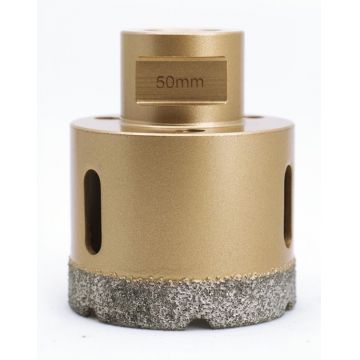 Carota diamantata pt. gresie portelanata & piatra - diam. 50mm - Premium - DXDY.GOLDrill.50