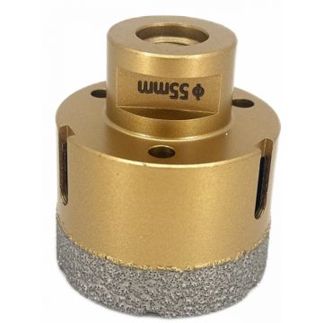 Carota diamantata pt. gresie portelanata & piatra - diam. 55mm - Premium - DXDY.GOLDrill.55