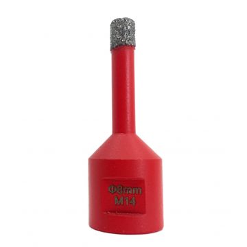 Carota diamantata pt. gresie portelanata & piatra - diam. 8mm -cu ceara- Profesional Standard - DXDY.REDrill.08