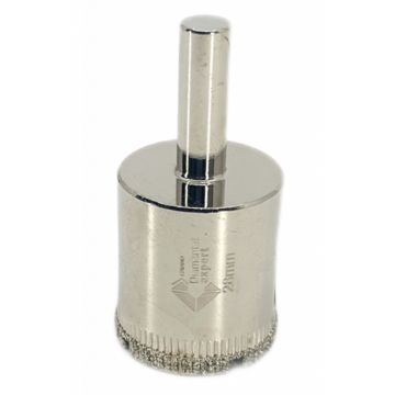 Carota diamantata WETDrill 28mm - gaurire cu apa pt. portelan, faianta, gresie etc. - Profesional Standard. - DXDY.WETDrill.28