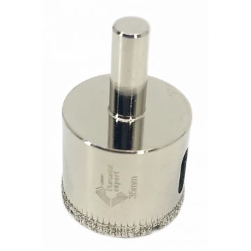 Carota diamantata WETDrill 35mm - gaurire cu apa pt. portelan, faianta, gresie etc. - Profesional Standard. - DXDY.WETDrill.35
