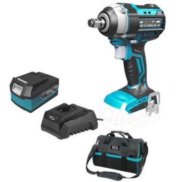 Cheie Impact DED7020  Acumulator  1/2inch  SAS + ALL 18V 4Ah Geanta Textila Transport