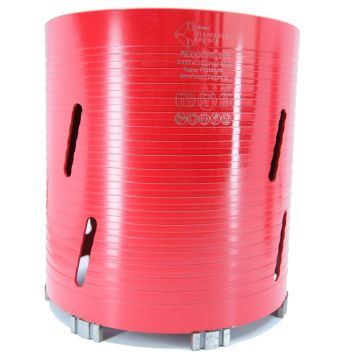 Carota diamantata Super PREMIUM ø182mm x 180mm x M16 pentru gaurire Beton armat, Zidarie, Granit - DXQZ.REDCORE.182
