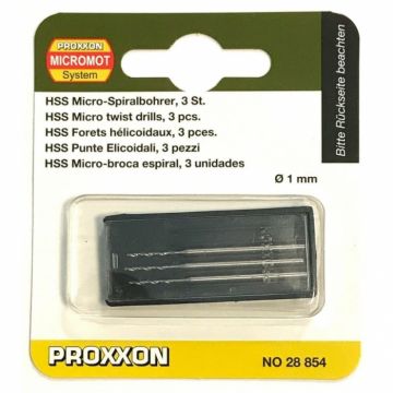 Set burghie HSS pentru metal, plastic si lemn Proxxon 28854, O1 mm, 3 bucati